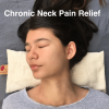 Hot Cherry Rectangular/Cervical Neck Pillow in Unbleached, Pre-washed, with Cherry Print Pillowcase