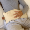 Hot Cherry Rectangular/Cervical Neck Pillow in Unbleached, Pre-washed, with Cherry Print Pillowcase