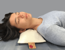 Hot Cherry Rectangular/Cervical Neck Pillow in Unbleached, Pre-washed, with Cherry Print Pillowcase