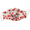 Contoured Face Mask in Cherry-print Cotton