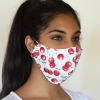 Contoured Face Mask in Cherry-print Cotton