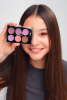 LUKKY Eye shadow cream with glitter, with applicator brush, 6 colors, x 0.21oz - assortment of 12 pieces