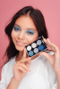 LUKKY Eye shadow cream with glitter, with applicator brush, 6 colors, x 0.21oz - assortment of 12 pieces