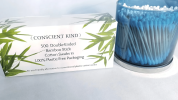 Two - 500 Double-Ended Bamboo Stick Cotton Swabs