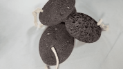 2 - Natural Black Volcanic Lava Rock Pumice Stone