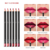 Pudaier 6 Colors/Set Lip Liner Professional Matte Lip Liner Pencil Set Waterproof Long Lasting Smooth Natural Lip Liner Pen Makeup Cosmetic(6pcs a set