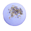 Lavender bath bomb with dry flowers