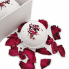 Vanilla bath bomb with salsa on top