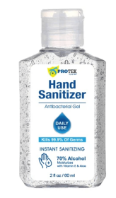 Hand Sanitizer Gel 70% Alcohol - (Pack of 10) (size: 2oz)