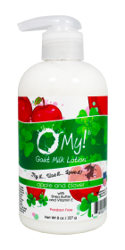 O My! Goat Milk Lotion - Made with Farm-Fresh Goat Milk - Free of Parabens & More - Shea Butter and Vitamin E - Leaping Bunny Certified - Handcrafted (size: 8oz Clear Bottle with Pump)