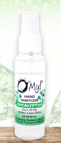 O My! Hand Sanitizer - Free from, Parabens, Dyes, Benzalkonium Chloride, Triclosan and Methylisothiazolinone - 70% Isopropyl Alcohol with Aloe Vera- M (size: 2oz Spray Bottle)