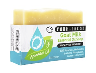 O My! Goat Milk Essential Oil Soap Bar - Made with Farm-Fresh Goat Milk - 100% Pure Essential Oils - Free of Parabens & More - Leaping Bunny Certified (size: 6oz Bar)