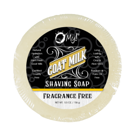 O My! Goat Milk Shaving Soap - Get your Healthy Goat Milk Wet-Shave On with O My! - Free of Parabens & More - Shea Butter, Vit E - Leaping Bunny Certi (size: 5.5oz Puck)