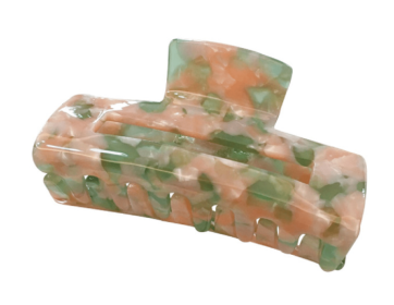 Handmade Resin Hair Claw Clip 8 cm (Color: Green, size: 8cm)