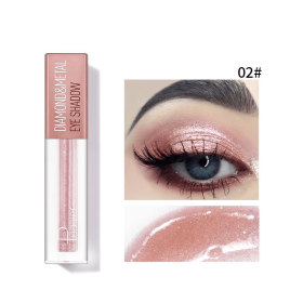 Pudaier Diamond Shimmer & Glow Liquid Eyeshadow | Matte Finished (Color: #02 Pink, size: 2)