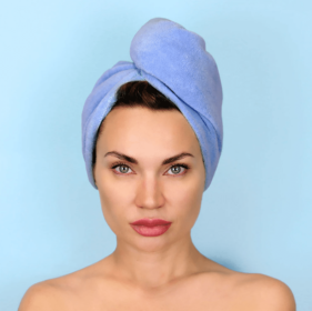 Sleek'e Microfiber Hair Wrap (Color: Blue)
