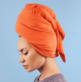 Sleek'e Microfiber Hair Towel (Color: Coral)