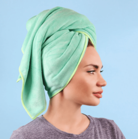 Sleek'e Microfiber Hair Towel (Color: Mint)